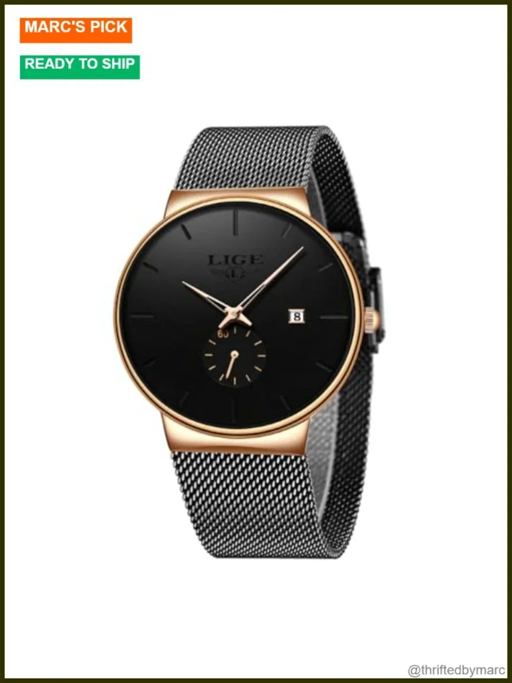 Men's Waterproof Dress Vintage Casual Stainless Steel Japanese Quartz Watch